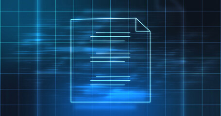 Daily routine to-do checklist animated with blank lines indicating taks. Clipboard with cheklist glowing paper illustration. Survey form checkbox fields animated, technology software concepts.