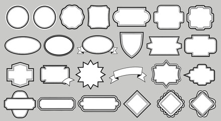 Obraz premium Collection of versatile vintage and modern decorative frames and labels for impactful design projects