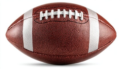 Close-up of a brown American football