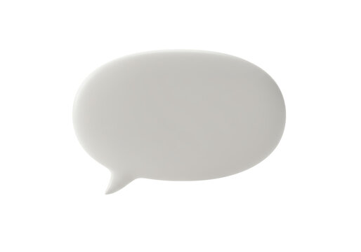 Isolated speech bubble or thought cloud, gray tone, cartoon shape, communication, expression