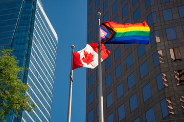 Bandera de canada y LGBT