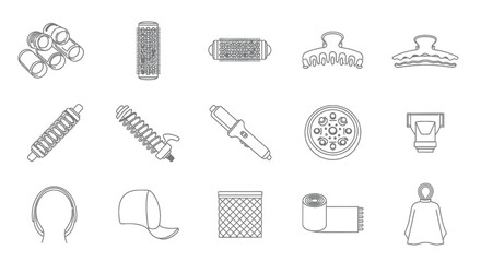 Collection of Hair Styling Tools and Accessories