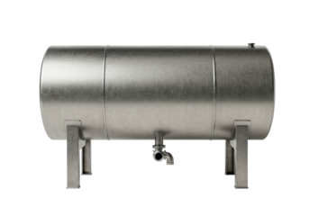 Isolated Horizontal Storage Tank for Industry Application, with No People Around