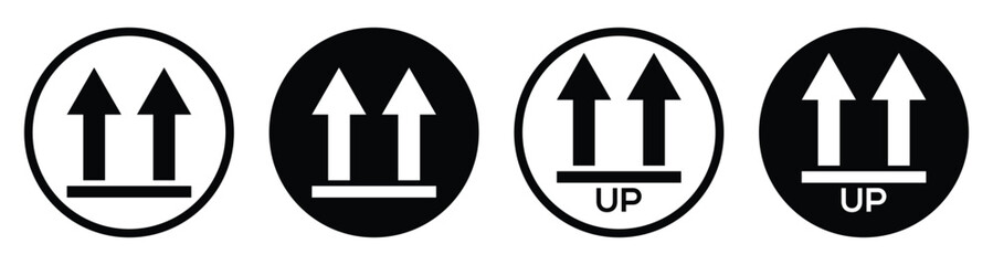 This Side Up Icon – Keep Upright Package Symbol for Safe Shipping and Fragile Box Handling.