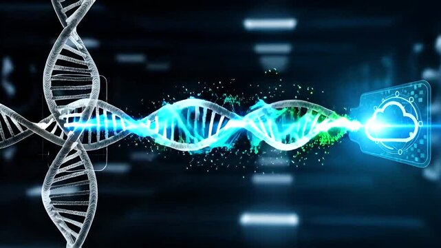 DNA and Cloud Data Transfer: A Visual Representation of Genetic Information Storage