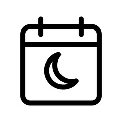 Ramadan month Outline Icon Vector