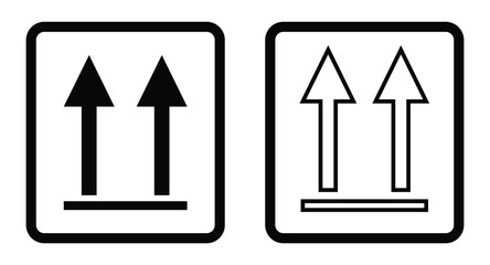 This Side Up Icon – Keep Upright Package Symbol for Safe Shipping and Fragile Box Handling.