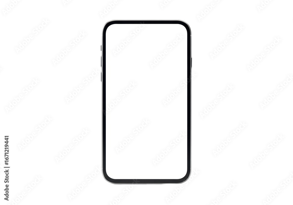 Aufkleber isolated smartphone device mockup showing blank screen for ui ux design template display