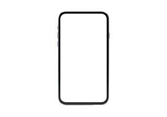 Isolated smartphone device mockup showing blank screen for UI UX design template display