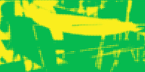 Dots halftone yellow green color pattern gradient texture background.
