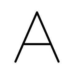 アルファベットのAのアイコンイラスト