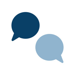 シンプルな会話の吹き出しのアイコンイラスト