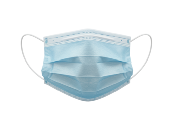 Isolated medical face mask for protection against viruses and germs, disease prevention