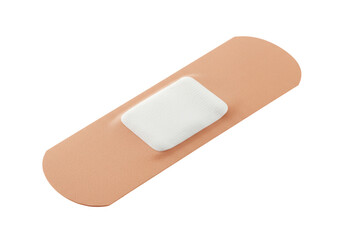 Isolated adhesive bandage against injuries for wound healing, treatment, first aid kit