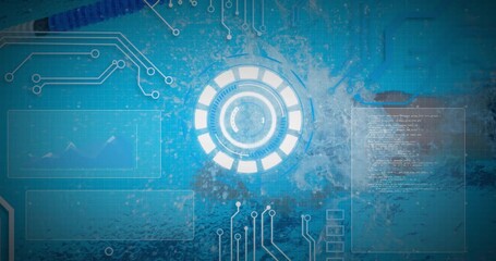 Swimmer entering beneath lane rope and engaging interface while tech HUD animating performance data - Powered by Adobe