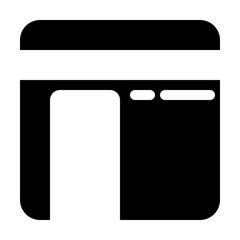 Kabah Glyph Icon Vector