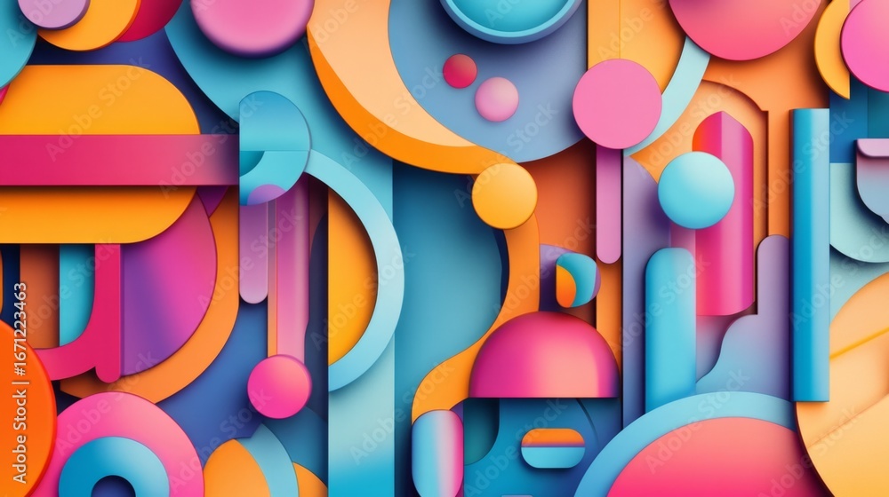 Poster vibrant abstract art creation digital environment colorful wallpaper dynamic perspectives expressive