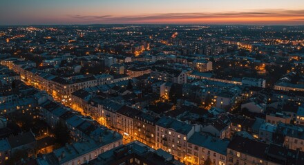 Fototapeta premium aerial view of the city of barcelona