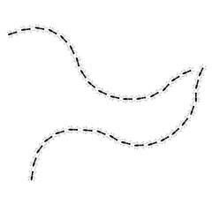 Worker Ants Trail Line Flat Style Design. Vector Illustration