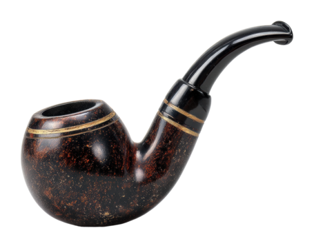 Artisan crafted smoking pipe workshop product isolated on transparent background - Powered by Adobe