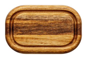 Serving culinary delights on elegant wooden tray kitchen isolated on transparent background