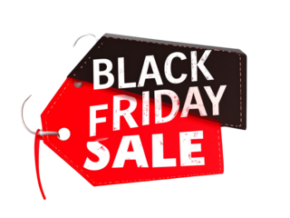 sale tag with red ribbon