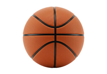 Fototapeta premium Isolated Basketball with Black Seams, Sporting Event, Practice or Game Use, No Markings