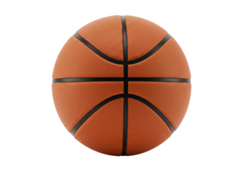 Isolated Basketball with Black Seams, Sporting Event, Practice or Game Use, No Markings