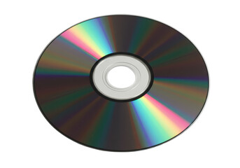 Isolated Compact Disc, digital data disk for music, video, or computing, audio and media