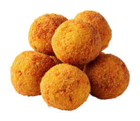 Delicious fried cheese balls restaurant kitchen food bright isolated on transparent background