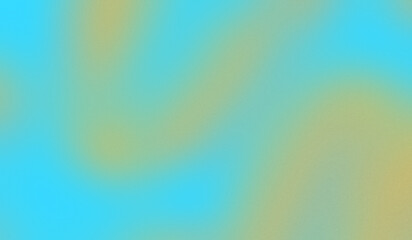 Gradient background soft aura of cyan and yellowish brown. Noise texture is ideal for poster, banner, web, card, or product advertising background design.