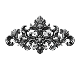 Ornate decorative design interior space elegant style isolated on transparent background