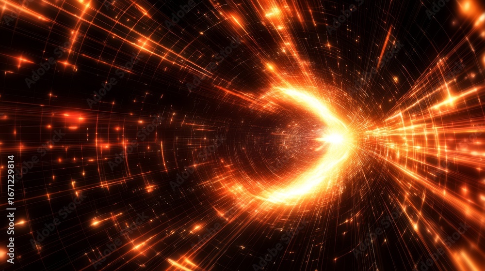 Poster exploring the digital frontier a high-tech cyberspace background with dynamic graphics in a futurist
