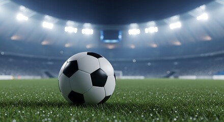 soccer ball on stadium