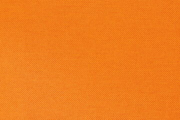Fototapeta premium Orange fabric cloth texture for background, natural textile pattern.
