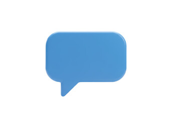 Isolated Speech Bubble Icon for Communication in Blue with Rounded Corners and a Tail Icon