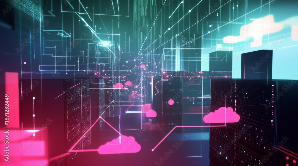 Aufkleber visualizing modern digital networks data flow insights urban landscape infographic representation fu