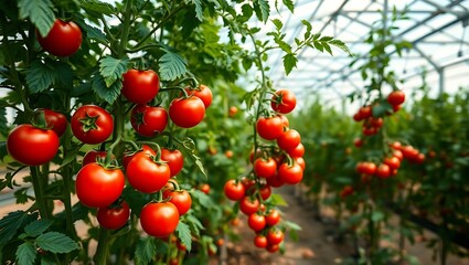 Obraz premium tomatoes in the garden