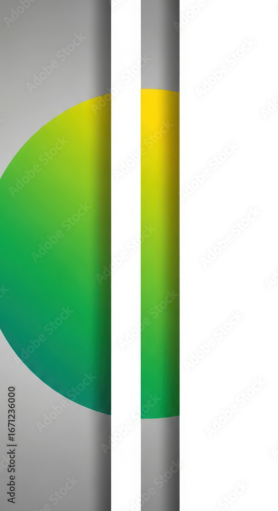 Aufkleber abstract gradient of green and yellow on a gray background with white vertical lines