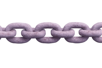 Obraz premium Seamlessly looping 3d animation featuring a vibrant purple chain interlinking strong metal links against a transparent background