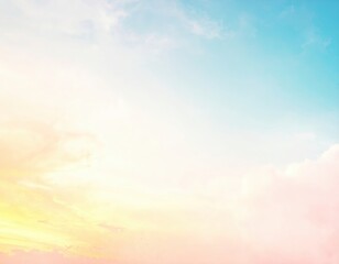 Ethereal Pastel Sky Gradient with Soft Dreamy Watercolor Clouds.
