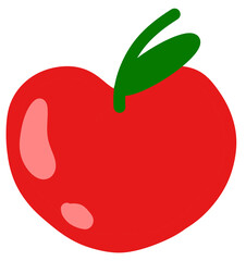 This is a hand drawing of an apple.