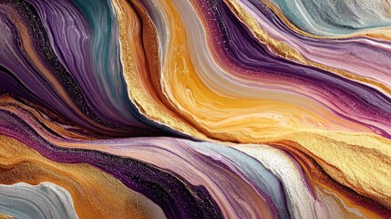 Abstract swirl of vibrant colors