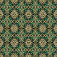 “Celtic Knot Vector Pattern – Traditional Interlaced Design”
