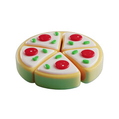 3D stylized pizza slices