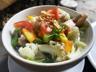 Delicious Chicken Feet and Vegetable Soup A Culinary Delight from Indonesia
