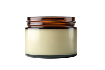 Hair mask jar on a white background