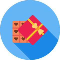 Chocolate Box icon vector image. Suitable for mobile apps, web apps and print media.