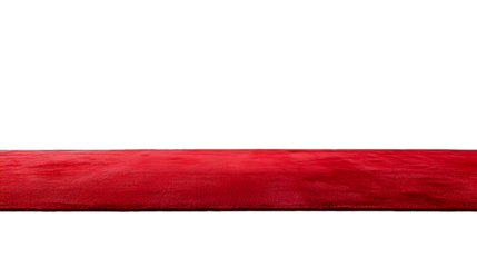 A red carpet isolated on a transparent background