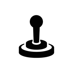 Simple Black and White Joystick Icon Illustration